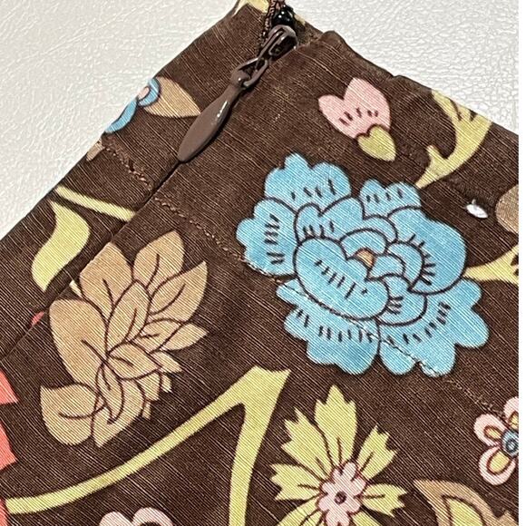 Ann Taylor Loft Linen Silk Paisley Capri Pants size 12 - Picture 6 of 7